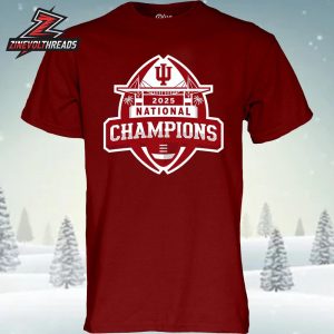 Indiana Hoosiers College Football Playoff 2025 National Champions Official Logo Unisex T-Shirt