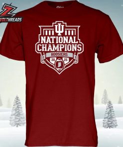Indiana Hoosiers College Football Playoff 2025 National Champions Official Shield Logo Unisex T-Shirt