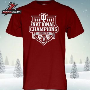 Indiana Hoosiers College Football Playoff 2025 National Champions Official Shield Logo Unisex T-Shirt