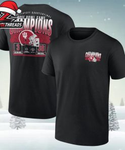 Indiana Hoosiers College Football Playoff 2026 Rose Bowl Champions Scoring Drive Two Sided Unisex T-Shirt