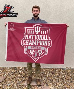 Indiana Hoosiers College Football Playoff National Champions Garden House Two Sided Flag