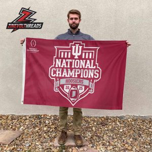 Indiana Hoosiers College Football Playoff National Champions Garden House Two Sided Flag