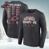 Indiana Hoosiers Football 2025 CFP National Champions Retro Schedule Two Sided Unisex T-Shirt Indiana Hoosiers Football 2025 CFP National Champions Retro Schedule Two Sided Unisex T-Shirt