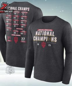 Indiana Hoosiers College Football Playoff 2025 National Champions Schedule Long Sleeve Unisex T-Shirt