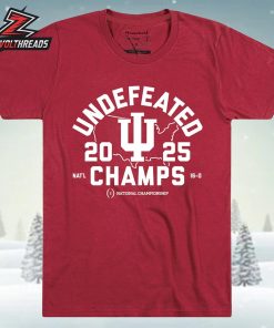 Indiana Hoosiers Homefield College Football Playoff 2025 National Champions Undefeated Unisex T-Shirt