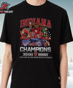 Indiana Hoosiers NCAA Football 2026 College Football Playoff National Champions Helmet Mascot Unisex T-Shirt