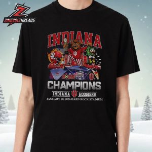 Indiana Hoosiers NCAA Football 2026 College Football Playoff National Champions Helmet Mascot Unisex T-Shirt