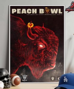 Indiana Hoosiers Versus Oregon Ducks The Upstairs Pub Poster Peach Bowl CFP Semifinals 2026 Home Decor Poster Canvas