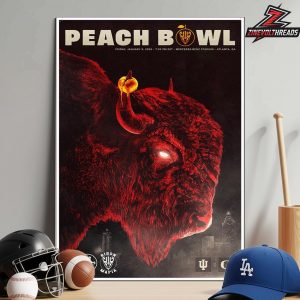 Indiana Hoosiers Versus Oregon Ducks The Upstairs Pub Poster Peach Bowl CFP Semifinals 2026 Home Decor Poster Canvas