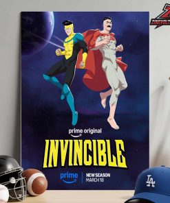 Invincible Official Poster Season 4 On Prime On March 18th 2026 Home Decor Poster Canvas