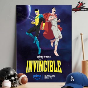 Invincible Official Poster Season 4 On Prime On March 18th 2026 Home Decor Poster Canvas