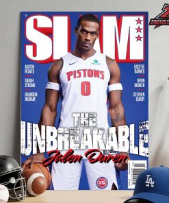 Jalen Duren Detroit Pistons On The Slam Magazine 260 Cover The Unbreakable Home Decor Poster Canvas