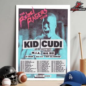 Kid Cudi The Rebel Ragers Tour 2026 Dates Places List Home Decor Poster Canvas