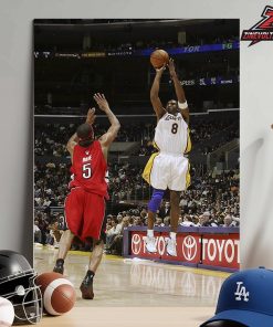 Kobe Bryant Iconic Jump Shot In 81 Points Game Versus Toronto Raptors Home Decor Poster Canvas