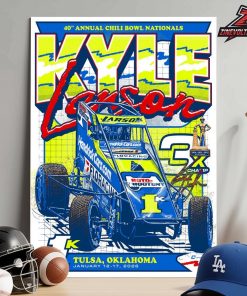 Kyle Larson 2026 40th Annual Chili Bowl Nationals Poster Design Home Decor Poster Canvas