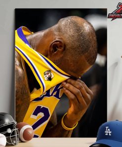 Lebron James Emotional Moment After Tribute Video Of Cleveland Cavaliers Home Decor Poster Canvas