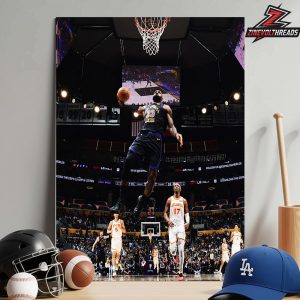 Lebron James Los Angles Lakers In Flight King James 23th Season At NBA Home Decor Poster Canvas
