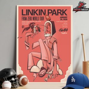 Linkin Park From Zero 2026 Tour Abu Dhabi Poster January 20th Merch Edition Home Decor Poster Canvas
