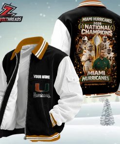 Miami Hurricanes 2025 College Football Playoff National Champions NCAA Football Personalized College Jacket