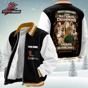 Miami Hurricanes 2025 College Football Playoff National Champions NCAA Football Personalized College Jacket