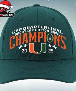 Miami Hurricanes 2025 Goodyear Cotton Bowl Champions Snapback Classic Hat Cap