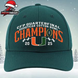 Miami Hurricanes 2025 Goodyear Cotton Bowl Champions Snapback Classic Hat Cap