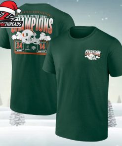 Miami Hurricanes College Football Playoff 2025 Cotton Bowl Champions Scoring Drive Two Sided Unisex T-Shirt