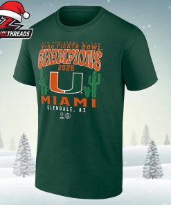 Miami Hurricanes 2026 VRBO Fiesta Bowl Champions Helmet CFP Semifinal Unisex T-Shirt
