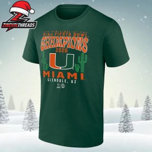 Miami Hurricanes 2026 VRBO Fiesta Bowl Champions Helmet CFP Semifinal Unisex T-Shirt