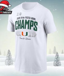 Miami Hurricanes College Football Playoff 2026 Fiesta Bowl Champions Locker Room Unisex T-Shirt