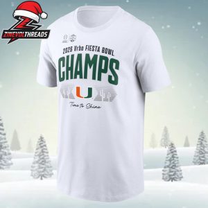 Miami Hurricanes College Football Playoff 2026 Fiesta Bowl Champions Locker Room Unisex T-Shirt