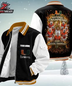 Miami Hurricanes NCAA Football 2025 College Football Playoff National Champions Coach And Players Personalized College Jacket