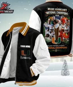 Miami Hurricanes NCAA Football 2025 College Football Playoff National Champions Personalized College Jacket Shirt