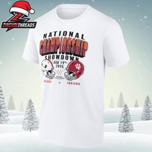 Miami Hurricanes Versus Indiana Hoosiers College Football Playoff 2026 National Championship Game Matchup Total Showdown Unisex T-Shirt