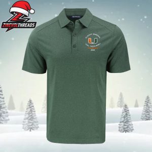 Miami Hurricanes Vrbo Fiesta Bowl Champions Green Forge Polo Shirt