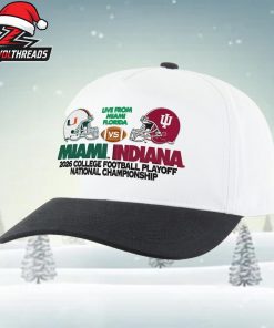 Miami Hurricanes Vs Indiana Hoosiers College Football Playoff 2026 National Championship Game Matchup Snapback Classic Hat Cap