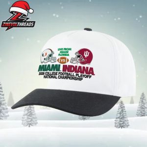 Miami Hurricanes Vs Indiana Hoosiers College Football Playoff 2026 National Championship Game Matchup Snapback Classic Hat Cap