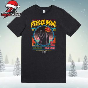 Miami Hurricanes Vs Ole Miss Rebels 2026 Vrbo Fiesta Bowl Matchup CFP Semifinal Neon Nightfall Unisex T-Shirt