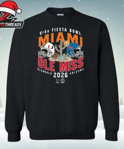Miami Hurricanes Vs Ole Miss Rebels 2026 Vrbo Fiesta Bowl Proving Ground Crewneck Sweatshirt Unisex T-Shirt