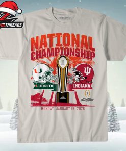 Miami Hurricanes vs Indiana Hoosiers 2026 National Championship Game Match Up Unisex T-Shirt