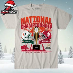 Miami Hurricanes vs Indiana Hoosiers 2026 National Championship Game Match Up Unisex T-Shirt