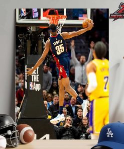 Nae’Qwan Tomlin Cleveland Cavaliers Flight Dunk Fastbreak Against Lakers NBA Season 2025-2026 Home Decor Poster Canvas