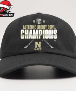 Navy Midshipmen 2026 NCAA Football Auto Zone Liberty Bowl Champions Snapback Classic Hat Cap