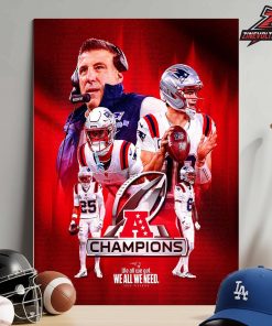 New England Patriots Is The AFC Champions 2025 NFL Super Bowl LX Bound Home Decor Poster Canvas