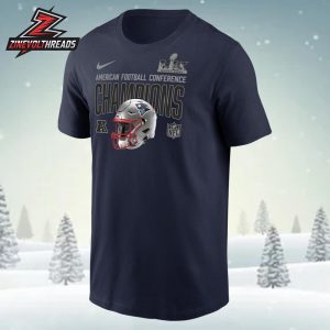 New England Patriots Nike 2025 AFC Champions Glory Shield Unisex T-Shirt