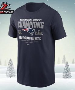 New England Patriots Nike 2025 AFC Champions Team Nation Unisex T-Shirt