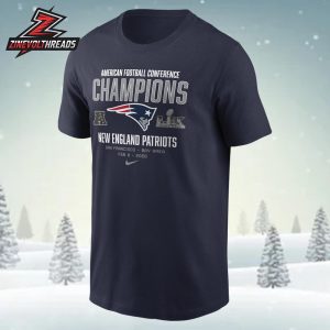 New England Patriots Nike 2025 AFC Champions Team Nation Unisex T-Shirt