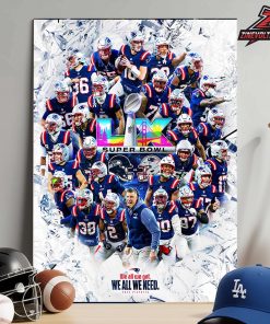 New England Patriots Super Bowl LX Bound Versus Seattle Seahawks NFL 2025-2026 Home Decor Poster Canvas