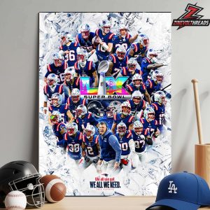 New England Patriots Super Bowl LX Bound Versus Seattle Seahawks NFL 2025-2026 Home Decor Poster Canvas