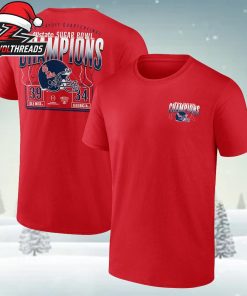 Ole Miss Rebels College Football Playoff 2026 Sugar Bowl Champions Scoring Drive Two Sided Unisex T-Shirt